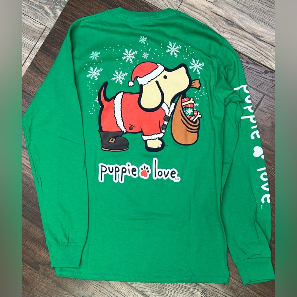 PUPPY LOVE Christmas Pup Long Sleeve Shirt